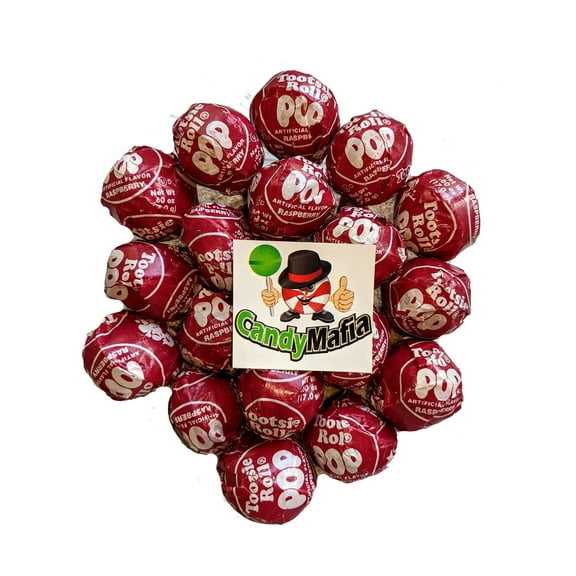 Red Raspberry Tootsie Pops 60 Count with CandyMafia Magnet