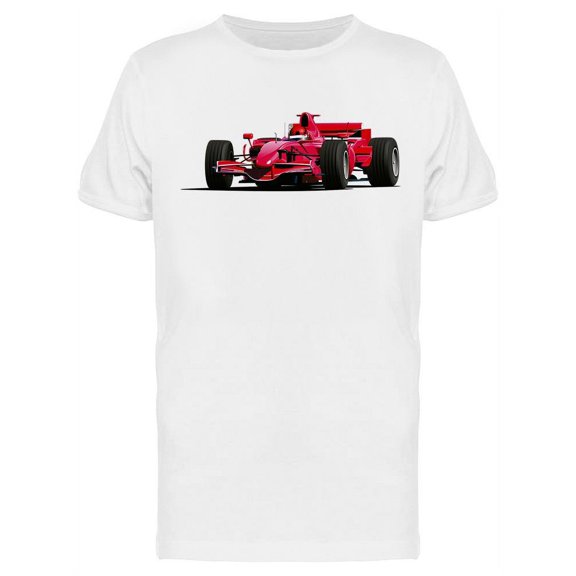 Red Realistic Racing Car T-Shirt Men -Image by Shutterstock, Male Medium