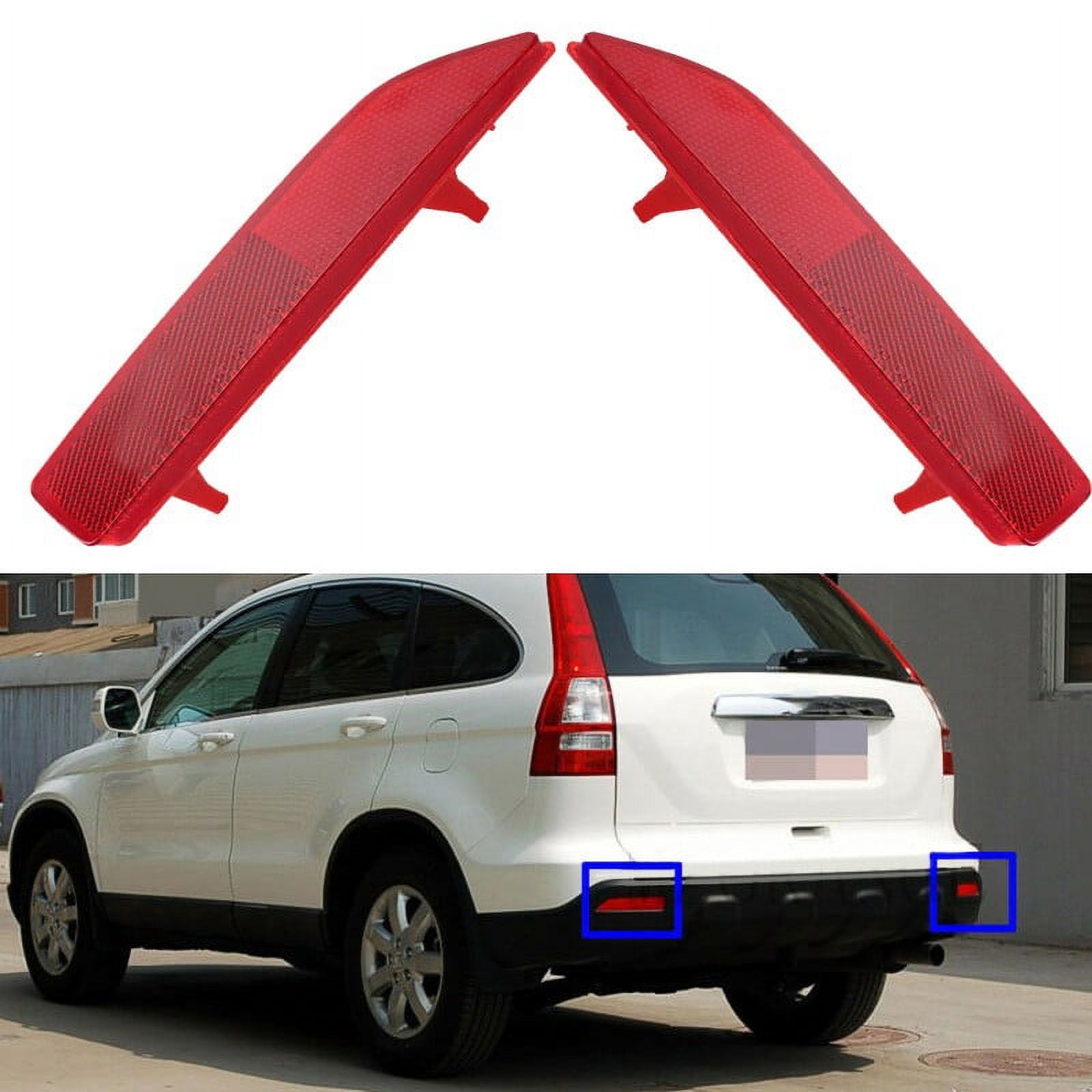 Red Rear Bumper Reflector Lamp Covers for Honda 2007-2009 - Walmart.com