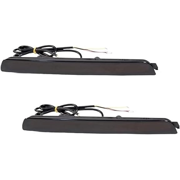 Red Rear Bumper Reflector Lights Compatible with Mazda 3 / Mazdaspeed 3 Tail 2004-2009 Brake Rear Fog Light & Sequential Turn Signal(Red Lens)
