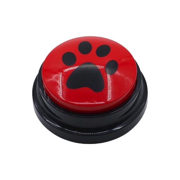 Red Recordable Pet Training Buttons For Dogs Cats Talking Communication Sound Set 2X2X1Inch