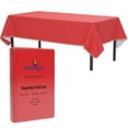 thumbnail image 1 of Red Rectangular Flannel Backed Table Cover - 54 x 108 inch - Crown Display, 1 of 7