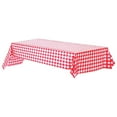 Red Rectangular Spill Proof Tablecloths Disposable Checkered