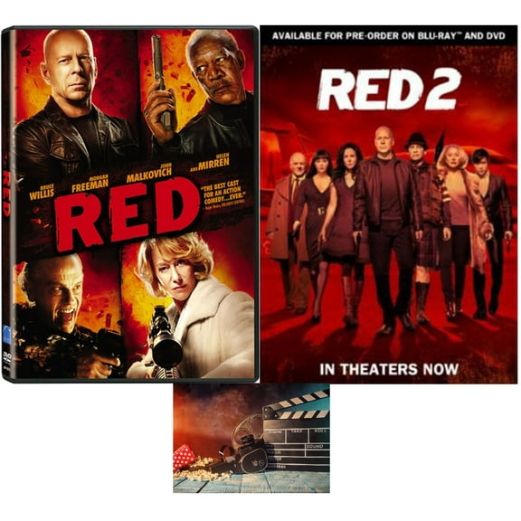 Red & Red 2 Double Feature Bruce Willis John Malkovich NEW (2 DVD SET)