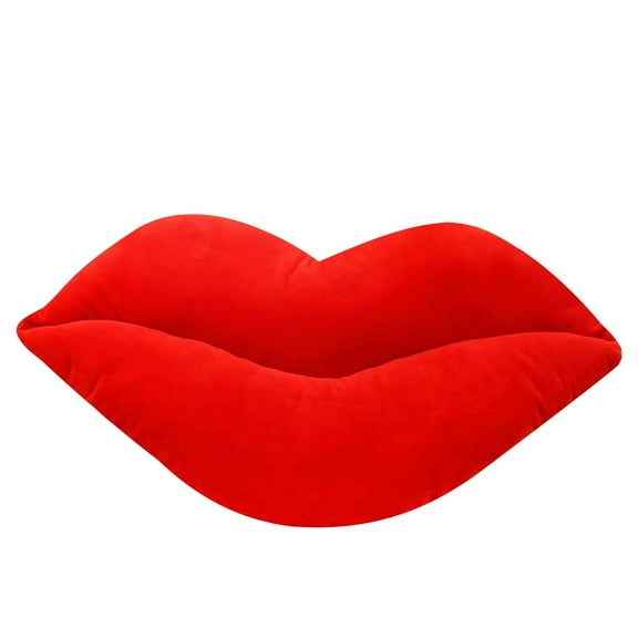 Red Red 50Cm Lips Plush Toy Big Lips Pillow For Valentine'S Day Gift Soft Cotton Material 19.7 Inches Hugging Doll For Kids Adults Decoration