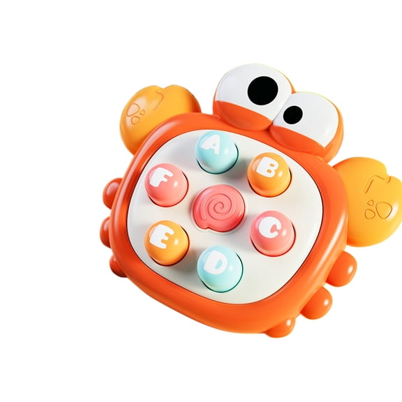 Red Red Crab Whack A Mole Toy For Children 3+ Years With Soft Pop Up Buttons Hand Coordination Stress Relief