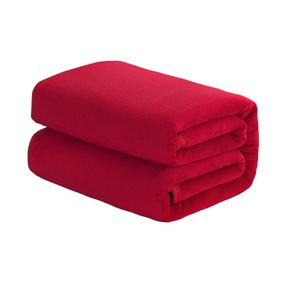 Red Red Extra Large Warm And Soft Blanket For Queen Size Bed 180X200Cm Polyester