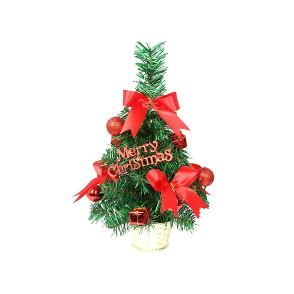 Red Red Mini Christmas Tree 30Cm With Decorations For Holiday Styling And Desktop Display 11.8X4.3In Safe And Long-Lasting