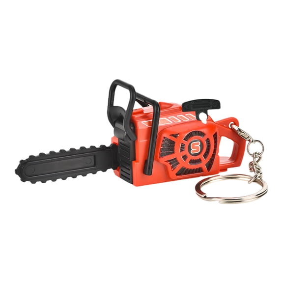 Red Red Pull Cord Chainsaw Toy For Kids Simulation Handheld Tree Cutting Tool With Chain Spinning