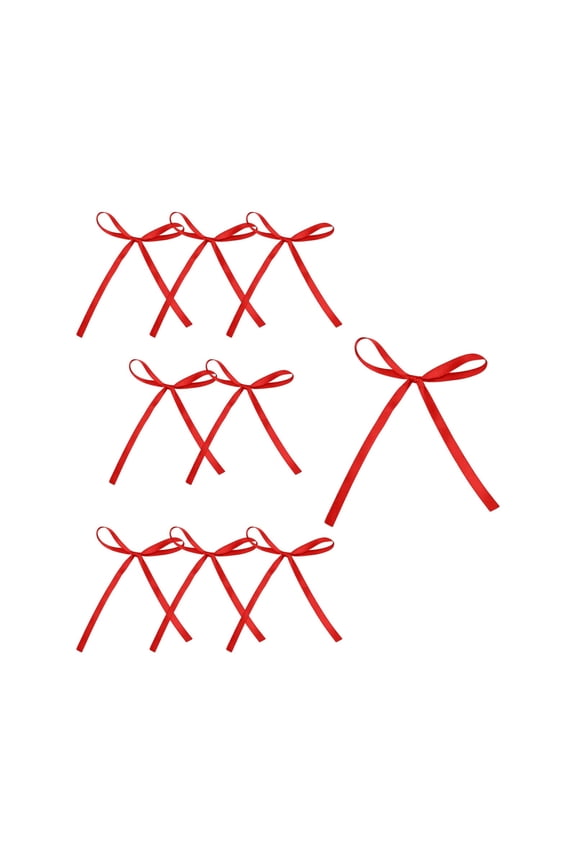 Red Red Satin Bows For Christmas Valentine'S Day Or Anniversary Celebrations Provides Instant Elegance To Gift Boxes Or Dining Arrangements