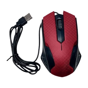 Red Usb Wired Optical Mouse Ergonomic Plug And Play Computer Laptop Pc Office Home Work Red