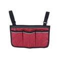 thumbnail image 1 of Red Red Wheelchair Armrest Storage Bag Large Capacity For Seniors When Outdoors Side Pouch, 1 of 7