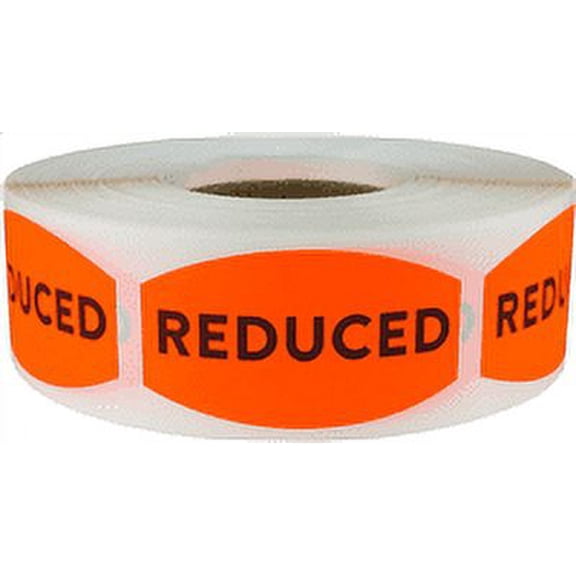 Red Reduced Grocery Store Food Labels .75 x 1.375 Inch 500 Total Adhesive Stickers