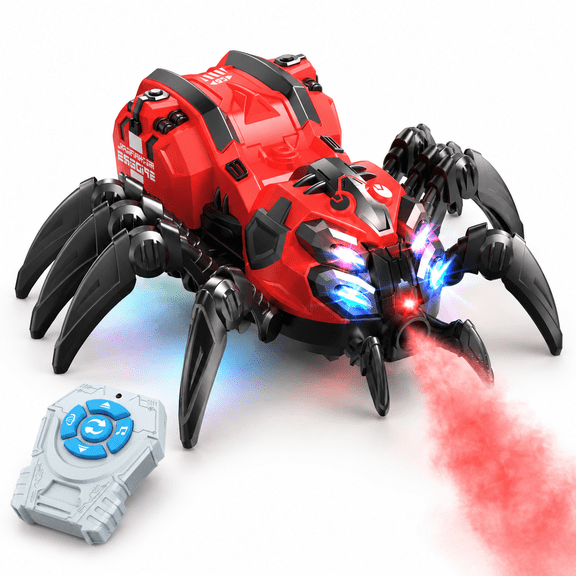 Red Remote Control Stunt Robot with Spray, Lights, and Music