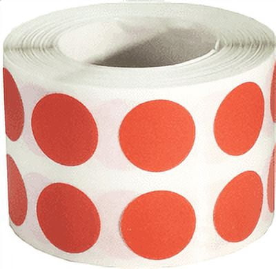 Red Removable Circle Stickers, 0.5 Inch Round, 1000 Labels on a Roll ...