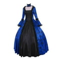 thumbnail image 1 of Red Renaissance Dress with Corset, Flare Sleeve Ball Gowns Elegant Court Costume Women Medieval Queen Victorian Dress, 1 of 8