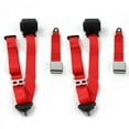 thumbnail image 1 of Red Retractable Bucket Seat Belt Kit for 1985-1992 Jeep Comanche Airplane 3 Point - 2 Belts, 1 of 1