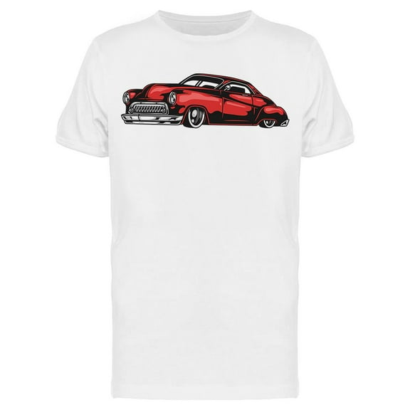 Red Retro Car Design T-Shirt Men -Image by Shutterstock, Male x-Large