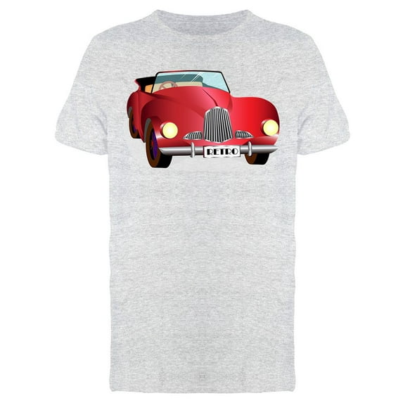 Red Retro Vintage Car Design  T-Shirt Men -Image by Shutterstock, Male 3X-Large