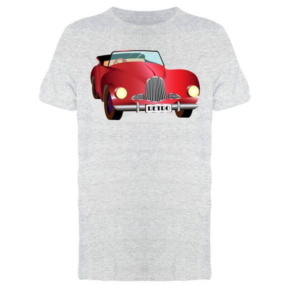 Red Retro Vintage Car Design  T-Shirt Men -Image by Shutterstock, Male x-Large