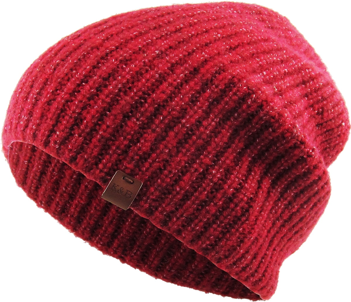 Vgogfly Slouchy Knit Beanie Hat For Men & Women | Winter Skull Cap, Rust Red, One Size Fits Most - View #3