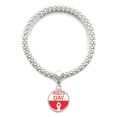thumbnail image 1 of Red Ribbon 1st December World Symbol Sliver Bracelet Pendant Jewelry Chain Adjustable Bangle, 1 of 3