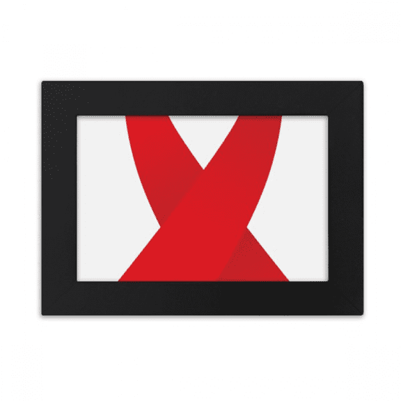 Red Ribbon Awareness World AIDS Day Desktop Photo Frame Ornaments Picture Art Painting