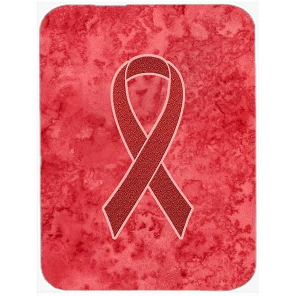 Red Ribbon For Aids Awareness Mouse Pad, Hot Pad Or Trivet, 7.75 x 9.25 In.