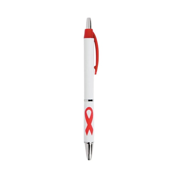 Red Ribbon Grip Pens - Stationery - 24 Pieces