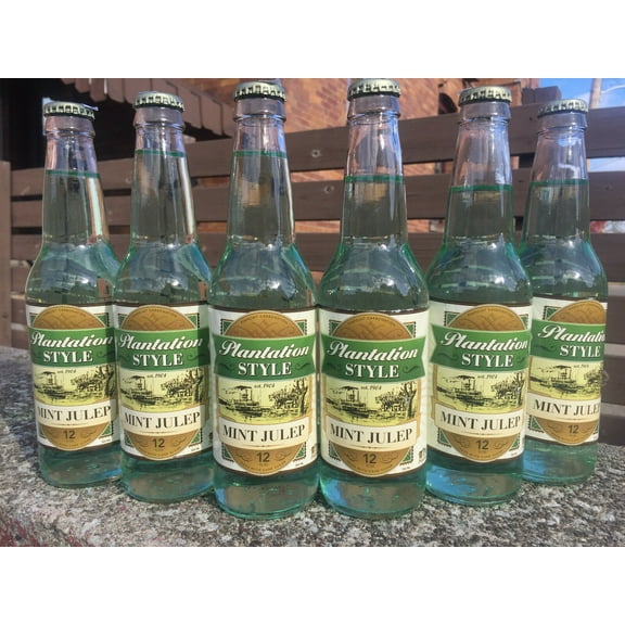 Red Ribbon Mint Julep Soda Pop 12 BOTTLES - Natrona Bottling Co. - Pittsburgh PA
