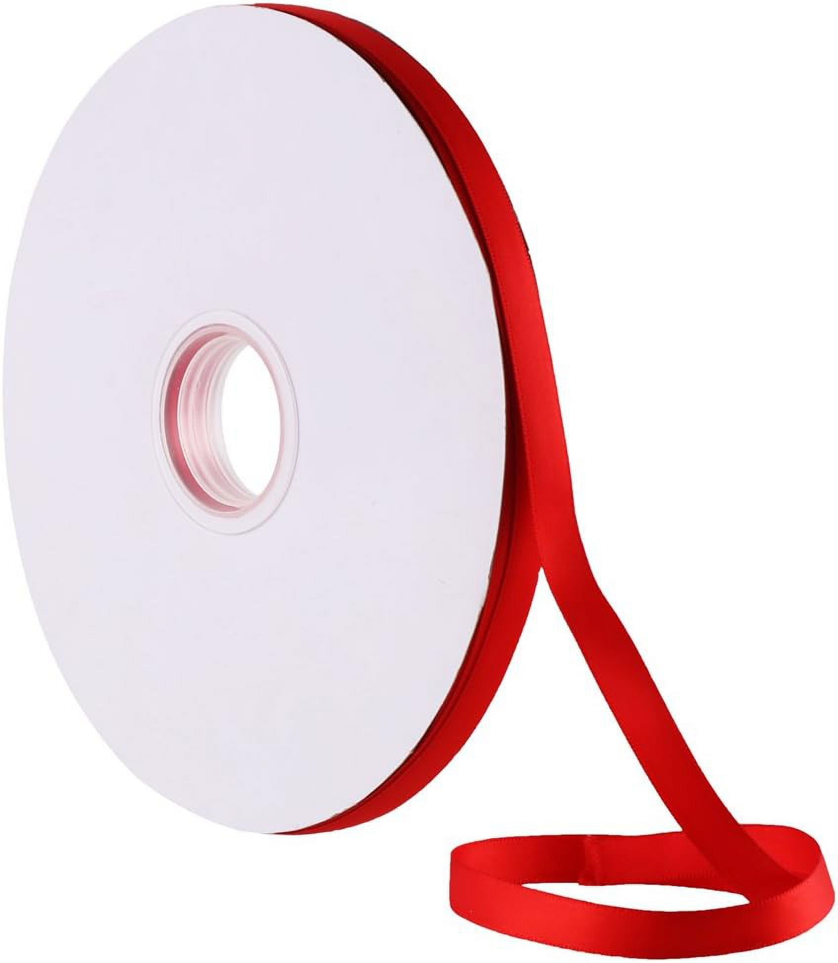 Red Ribbon Roll (10MM X 100M) - Thin Satin Ribbon - Walmart.com