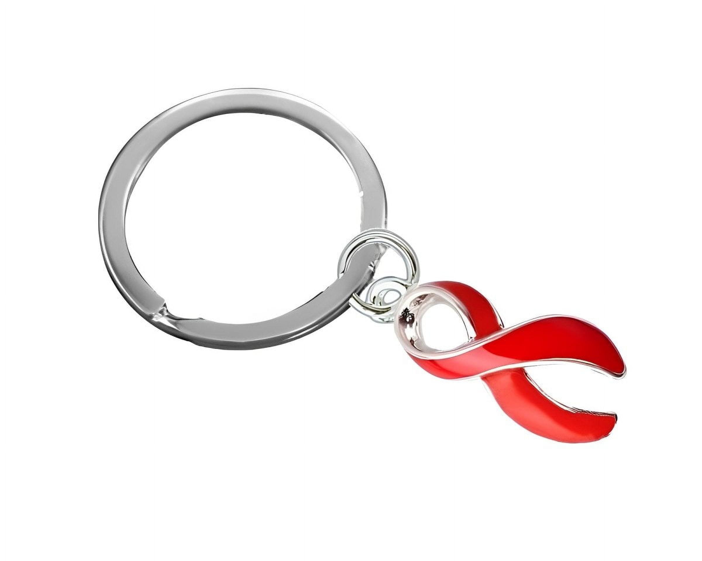Red Ribbon Split Style Key Chains