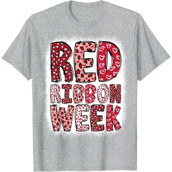 Red Ribbon Week 2024 T-Shirt Unisex S-5XL Hot Trending Shirt, Vintage Birthday Gift