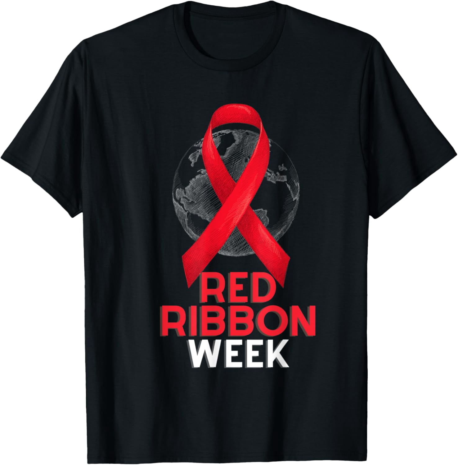 Red Ribbon Week Merch Red Ribbon Week Shirt We Wear Red Ribbon Week Awareness T-Shirt ...