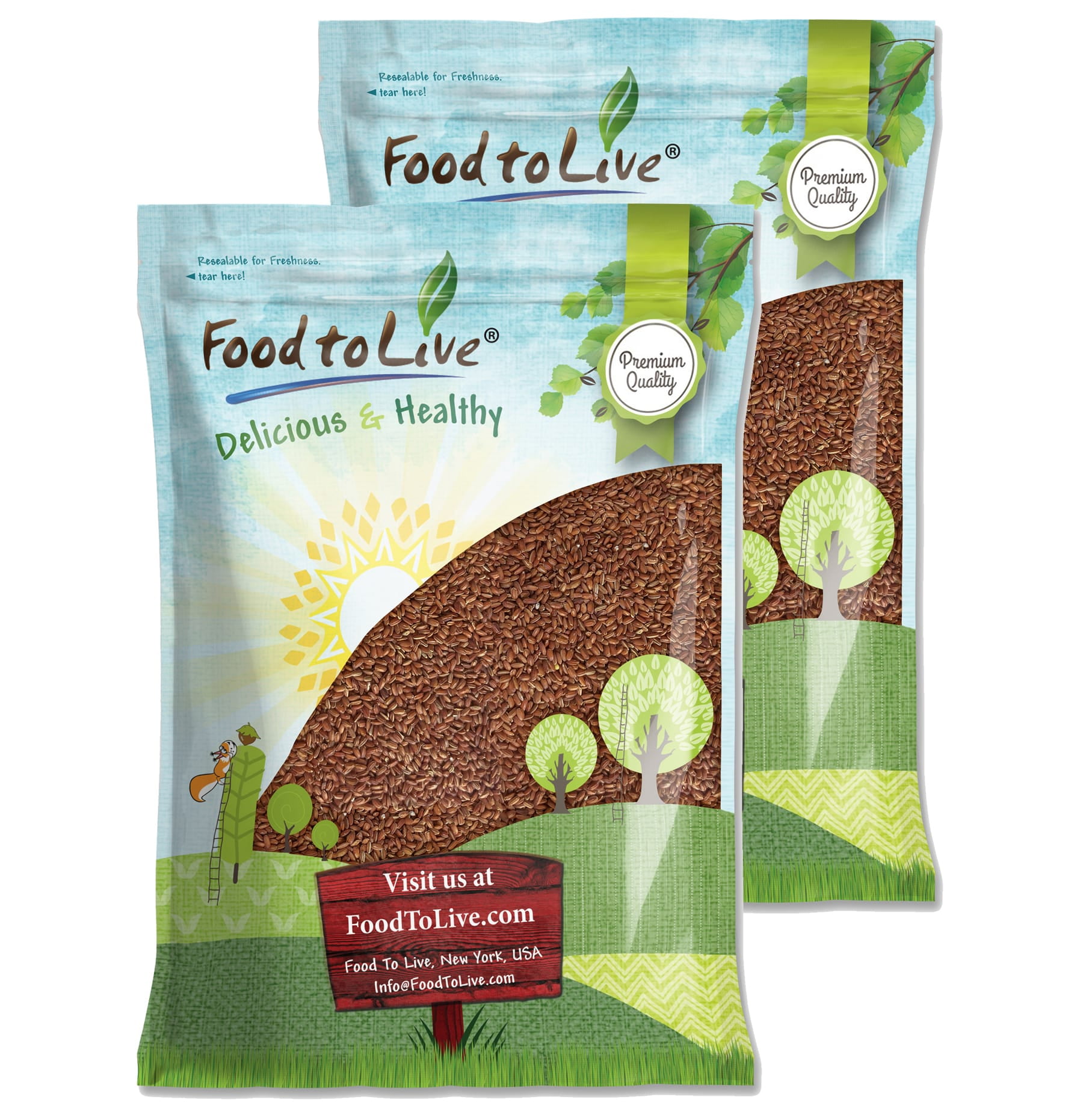 Red Rice, 24 Pounds — Kosher, Raw, Vegan — by Food to Live