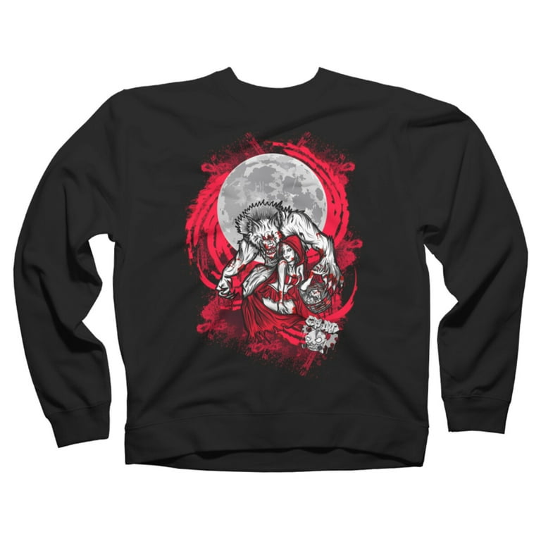 Black and outlet red graphic sweatshirt