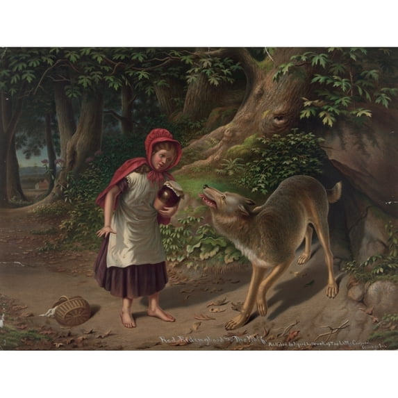 Red Riding Hood & the Wolf (Remove Words) Poster Print (18 x 24)