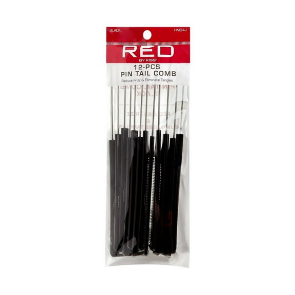 Red Rin Tail Comb 12pcs Black #CMBK04 HM94J