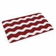 thumbnail image 1 of Red Ripple Doormat Outdoor Entrance 16"x24", Simple Red White Waves Aesthetics Absorb Moisture Dirt Door Mats, Non-Slip Rubber Backing Floor Mats Indoor, Low-Profile Front Door Rugs, 1 of 9