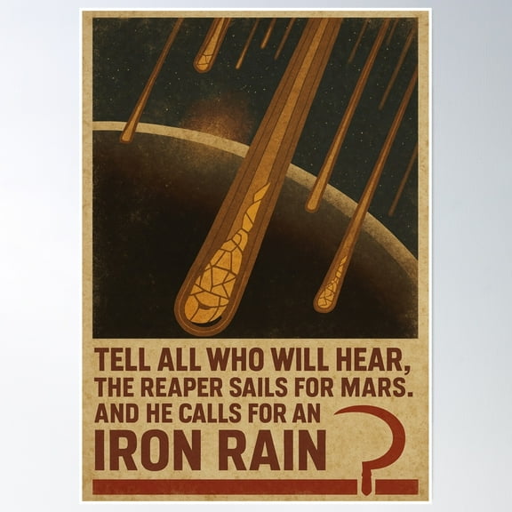Red Rising - Iron Rain – Reaper’S Call Poster Wall Art, Modern Wall Decor, 8x12 UNFRAMED