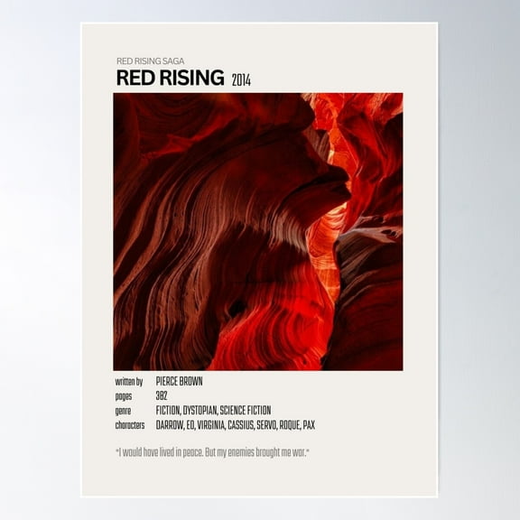 Red Rising Poster Wall Art, Modern Wall Decor For Living Room Bedroom, 16x24 UNFRAMED