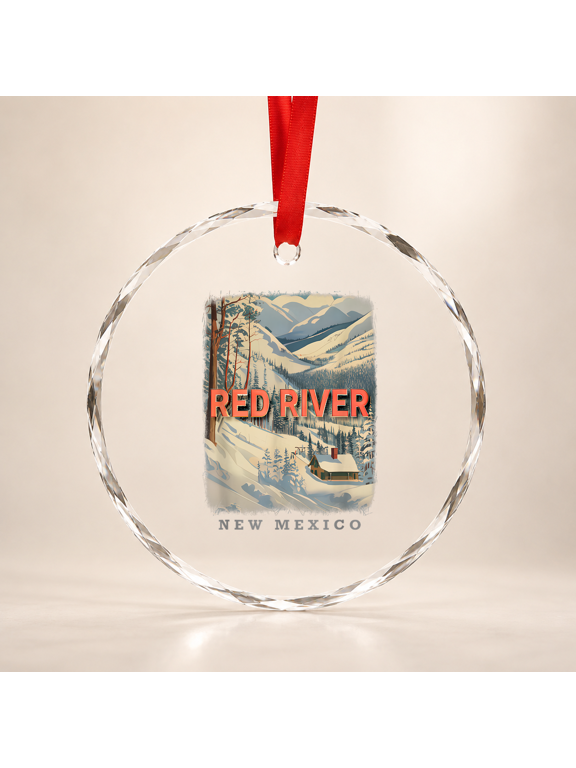 Red River New Mexico Nm Skiing Extravaganza Sd778 Glass Ornament
