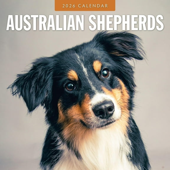 Red Robin 2026 Australian Shepherds Monthly Wall Calendar | 12" x 24" Open | Premium Thick & Sturdy Paper | Hangable 12 Month Calendar | Lined Notes & To Do Area | Vivid Images | Plastic Free