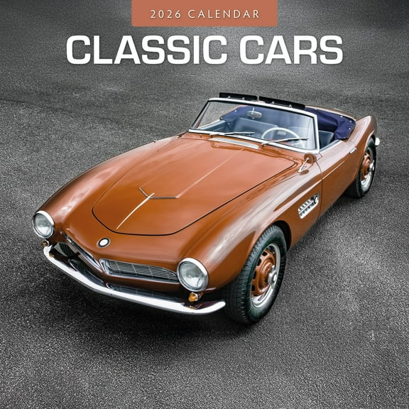 Red Robin 2026 Classic Cars Monthly Wall Calendar | 12" x 24" Open | Premium Thick & Sturdy Paper | Hangable 12 Month Calendar | Lined Notes & To Do Area | Vivid Images | Plastic Free