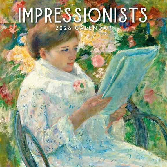 Red Robin 2026 Impressionists Monthly Wall Calendar | 12" x 24" Open | Premium Thick & Sturdy Paper | Hangable 12 Month Calendar | Lined Notes & To Do Area | Vivid Images | Plastic Free