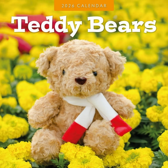 Red Robin 2026 Teddy Bears Monthly Wall Calendar | 12" x 24" Open | Premium Thick & Sturdy Paper | Hangable 12 Month Calendar | Lined Notes & To Do Area | Vivid Images | Plastic Free