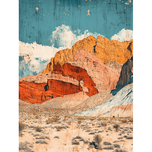 Red Rock Canyon Landscape Canvas Print/Wall Art Suitable for Living Room Bedroom Office Dining Room and Gallery Wall Decor.
