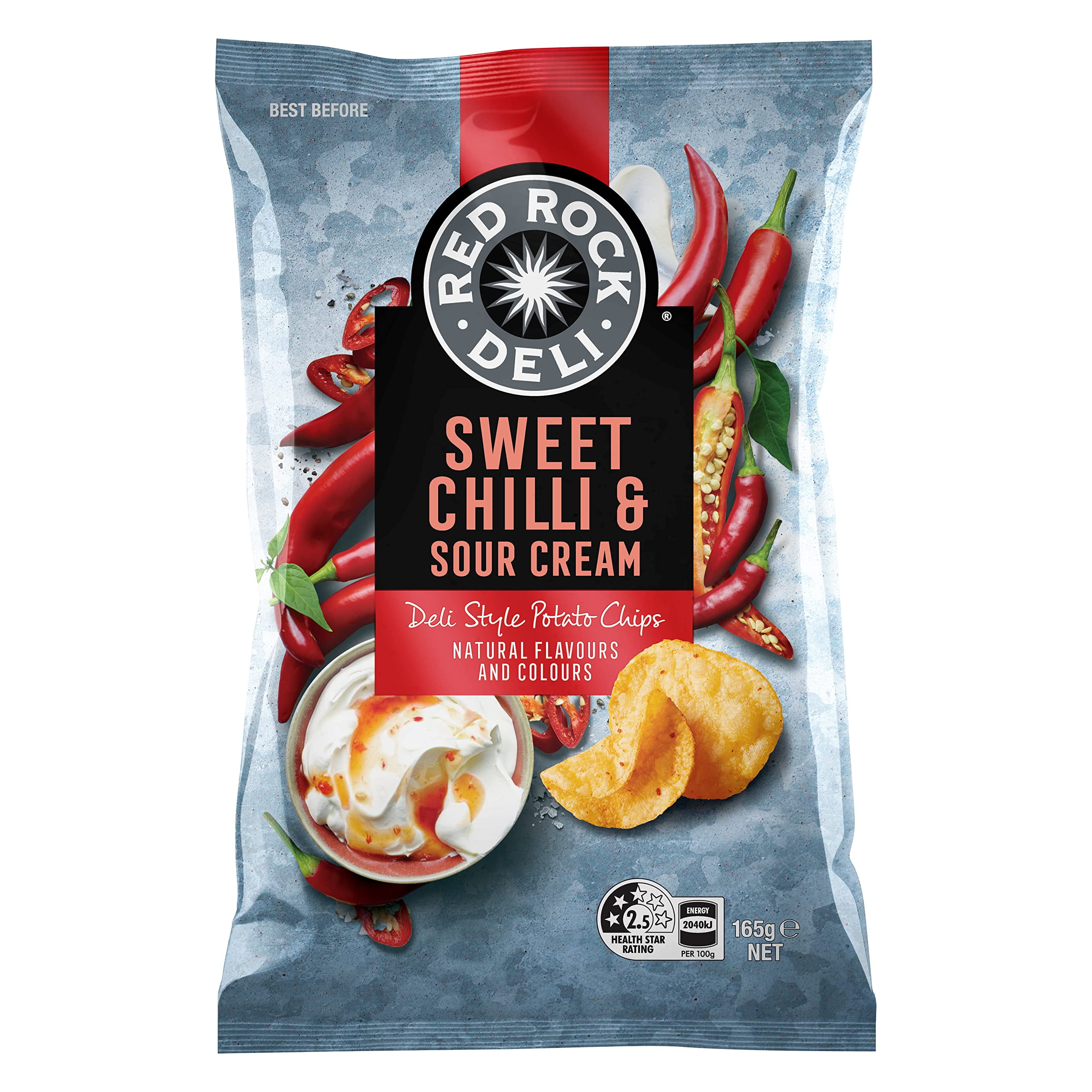 Red Rock Chip Sweet MSF2 Chilli and Sour Cream 165g