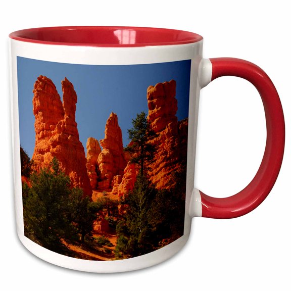 3drose, Red Rock Formation, Red Canyon, Utah, Usa - Us45 Mhe0002 - Michel Hersen, 15oz Two-tone Red Mug