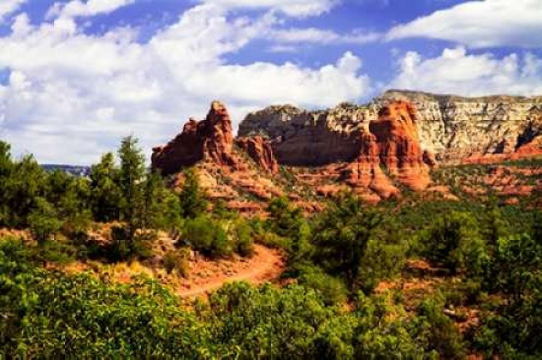 Red Rock Mountains II Canvas Art - Alan Hausenflock (20 x 28)